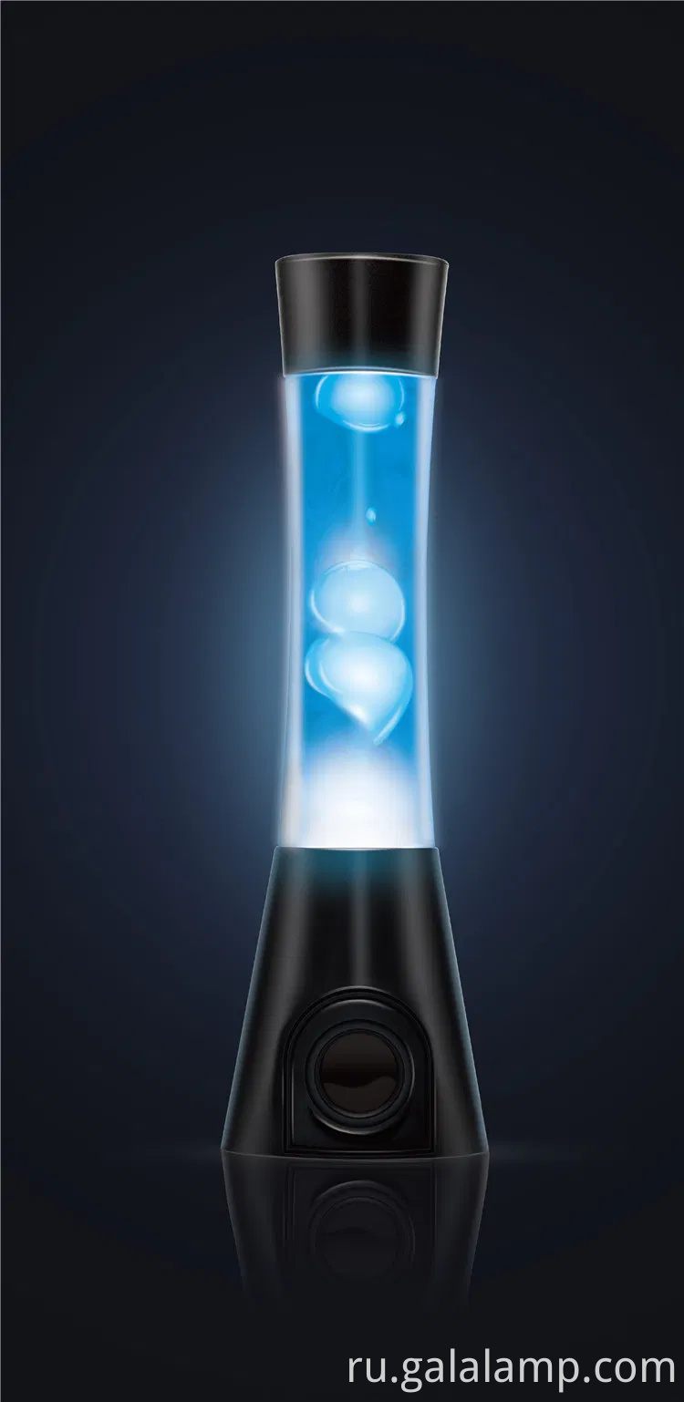 Высококачественная спальня с красочной лавовой лампой и светом